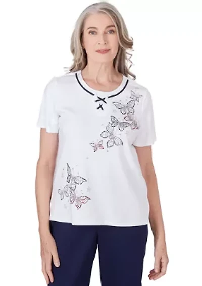 Petite All American Butterfly Heat Set Top