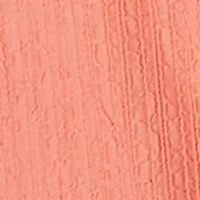 Petite Tuscan Sunset Solid Texture Tie Hem Top