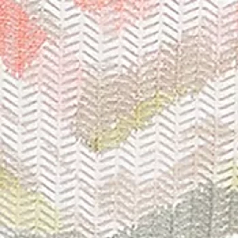 Petite Tuscan Sunset Textured Chevron Short Sleeve Top