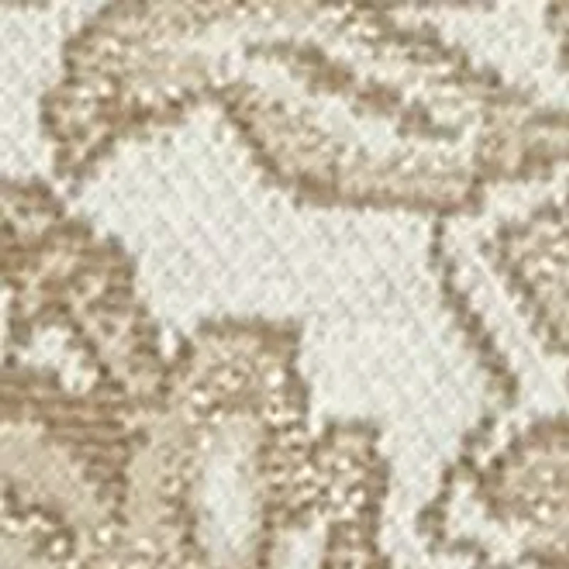 Plus Long Sleeve Floral Jacquard Sweater