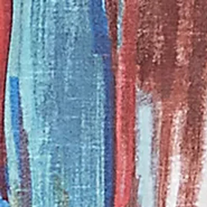 Petite Sedona Sky Spliced Floral Brushstroke Stripes Top