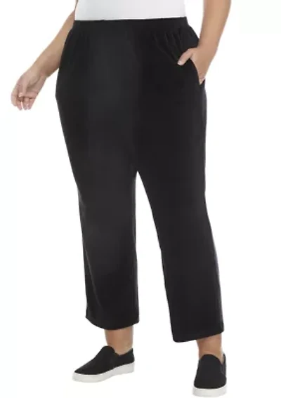 Plus Velour Pants