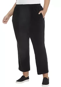 Plus Velour Pants