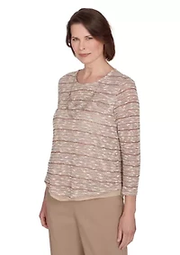 Petite Charm School Space Dye Texture Biadere Top