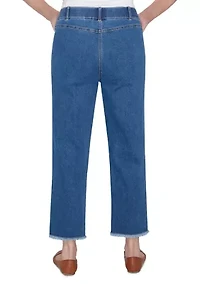 Petite Scottsdale Embroidered Fringe Ankle Pants