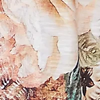 Petite Animal Floral Center Lace Top