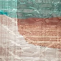 Petite Colorblocked Texture Printed Knit Top