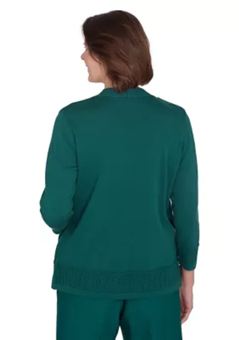 Petite Biadere Textured Inner 2Fer Sweater