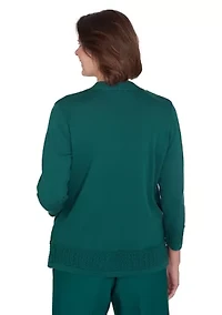 Petite Biadere Textured Inner 2Fer Sweater