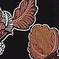 Plus Rue Rivoli Spliced Floral Texture Printed Sweater