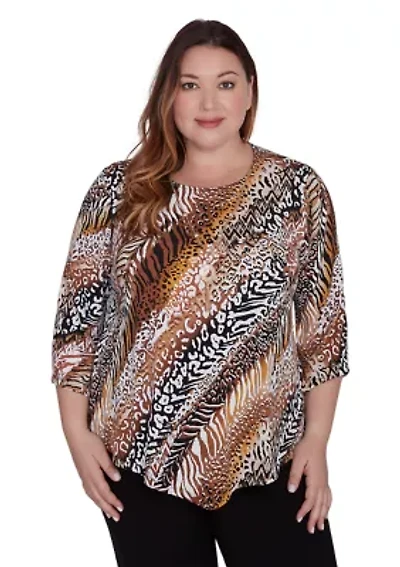 Plus Rue Rivoli Diagonal Animal Printed