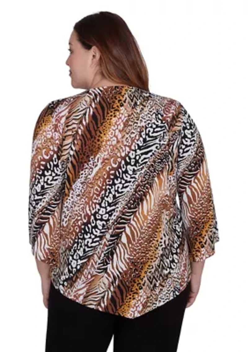 Plus Rue Rivoli Diagonal Animal Printed
