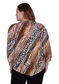 Plus Rue Rivoli Diagonal Animal Printed