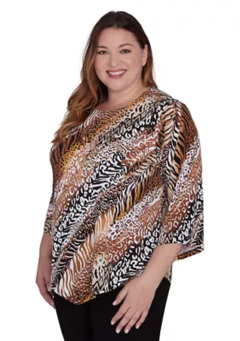 Plus Rue Rivoli Diagonal Animal Printed