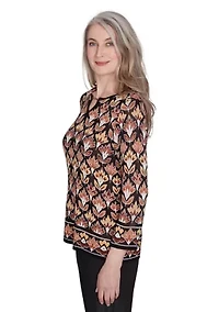 Petite Rue Rivoli Border Floral Printed Top