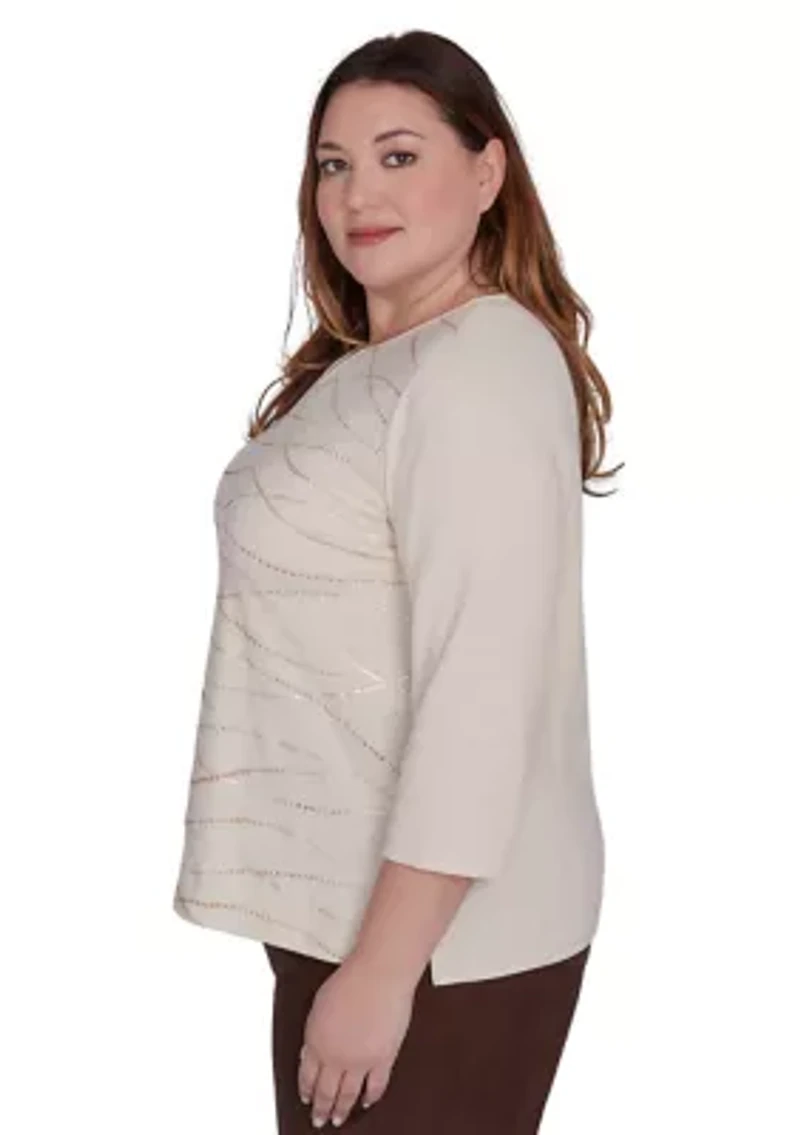 Plus Wine Country Abstract Heat Set Top