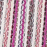 Petite Wine Country Stripe Metallic Texture with Woven Trim Top