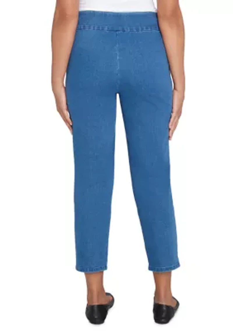 Women's Harvest Moon Paisley Floral Embroidered Ankle Pants