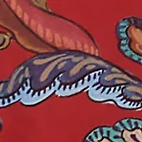 Petite Harvest Moon Floral Border Mesh Top