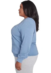 Plus Casual Fridays Embroidered Boxes Top