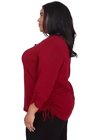 Plus Runway Ready Melange with Side Tie Top