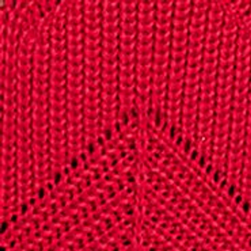 Plus Runway Ready Pointelle Chevron Top with Stripe Woven Detail