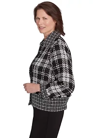 Petite Runway Ready Spliced Boucle Jacket