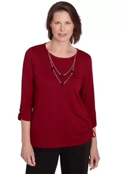 Petite Runway Ready Mélange with Side Tie Top