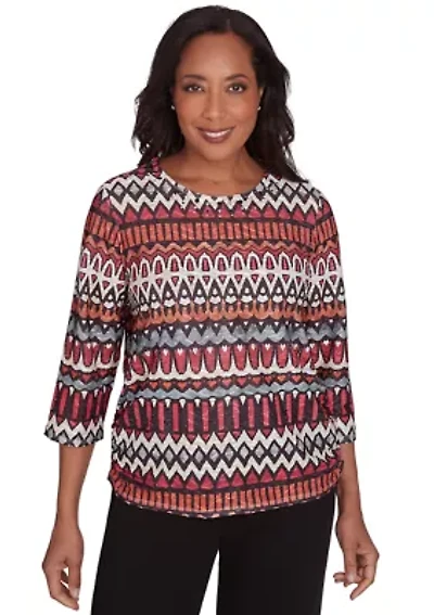 Petite Runway Ready Geometric Biadere Top