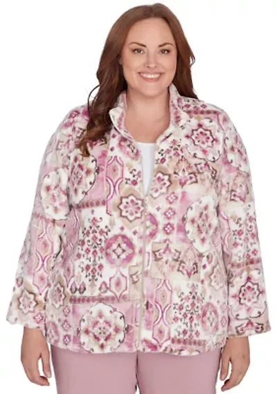 Plus Telluride Medallion Print Cozy Jacket