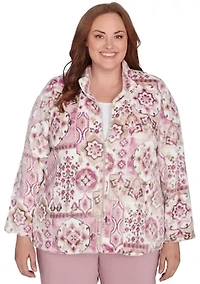 Plus Telluride Medallion Print Cozy Jacket