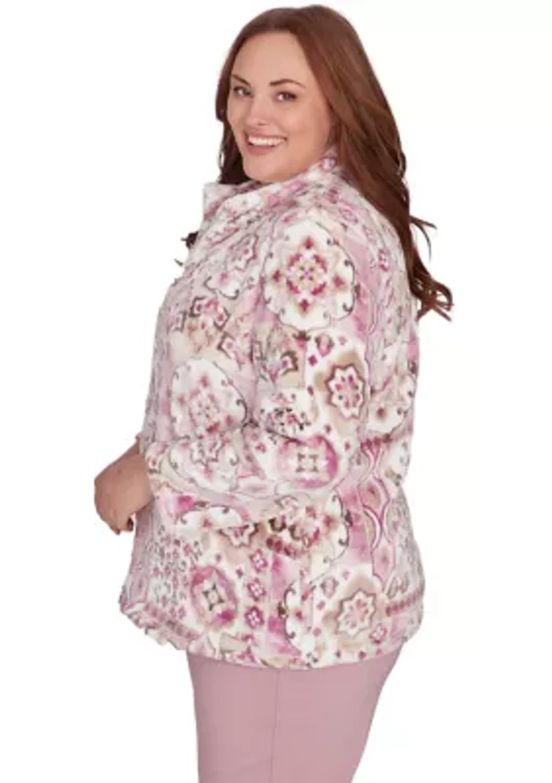 Plus Telluride Medallion Print Cozy Jacket