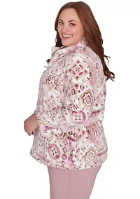 Plus Telluride Medallion Print Cozy Jacket