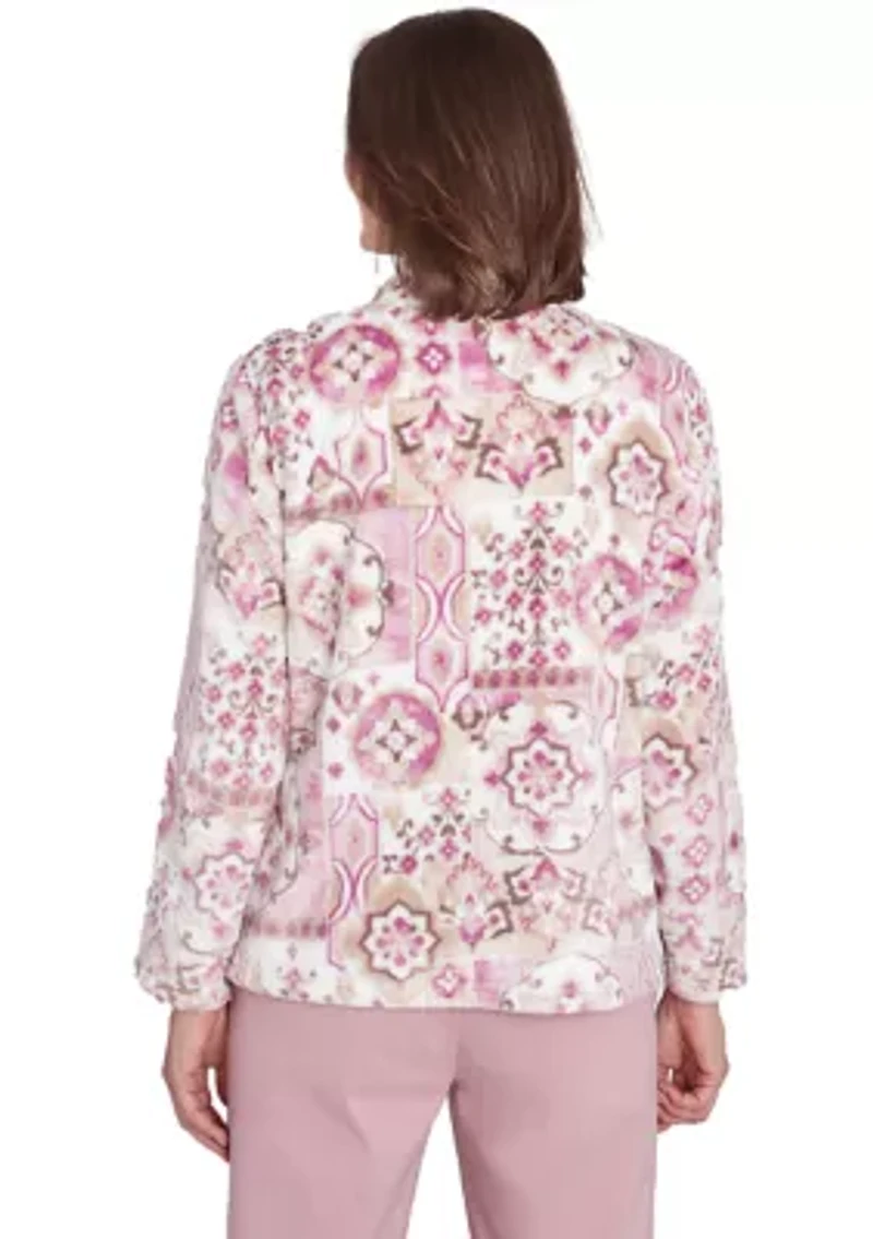 Petite Telluride Medallion Print Cozy Jacket