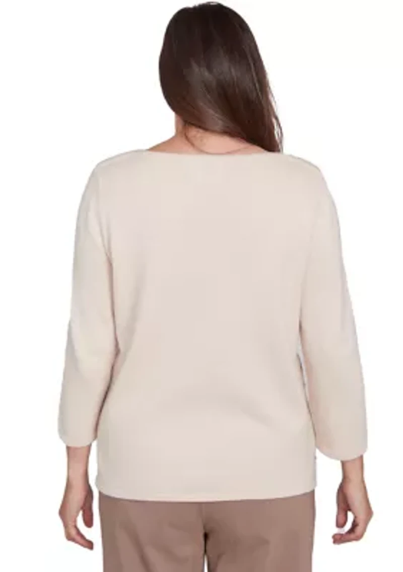 Petite Telluride Biadere Hearts Woven Top