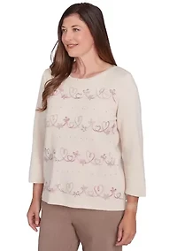 Petite Telluride Biadere Hearts Woven Top