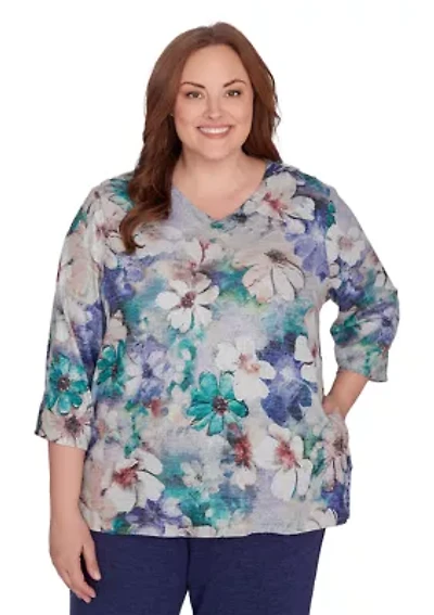 Plus French Quarter Watercolor Floral Melange