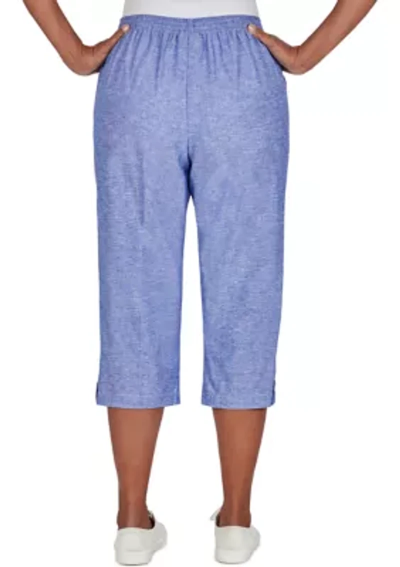 Petite Chambray Capris