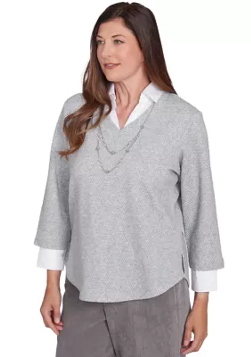 Petite Copenhagen Winter White Top