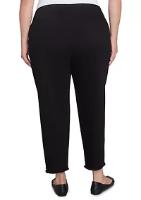 Plus Denim Ankle Pants