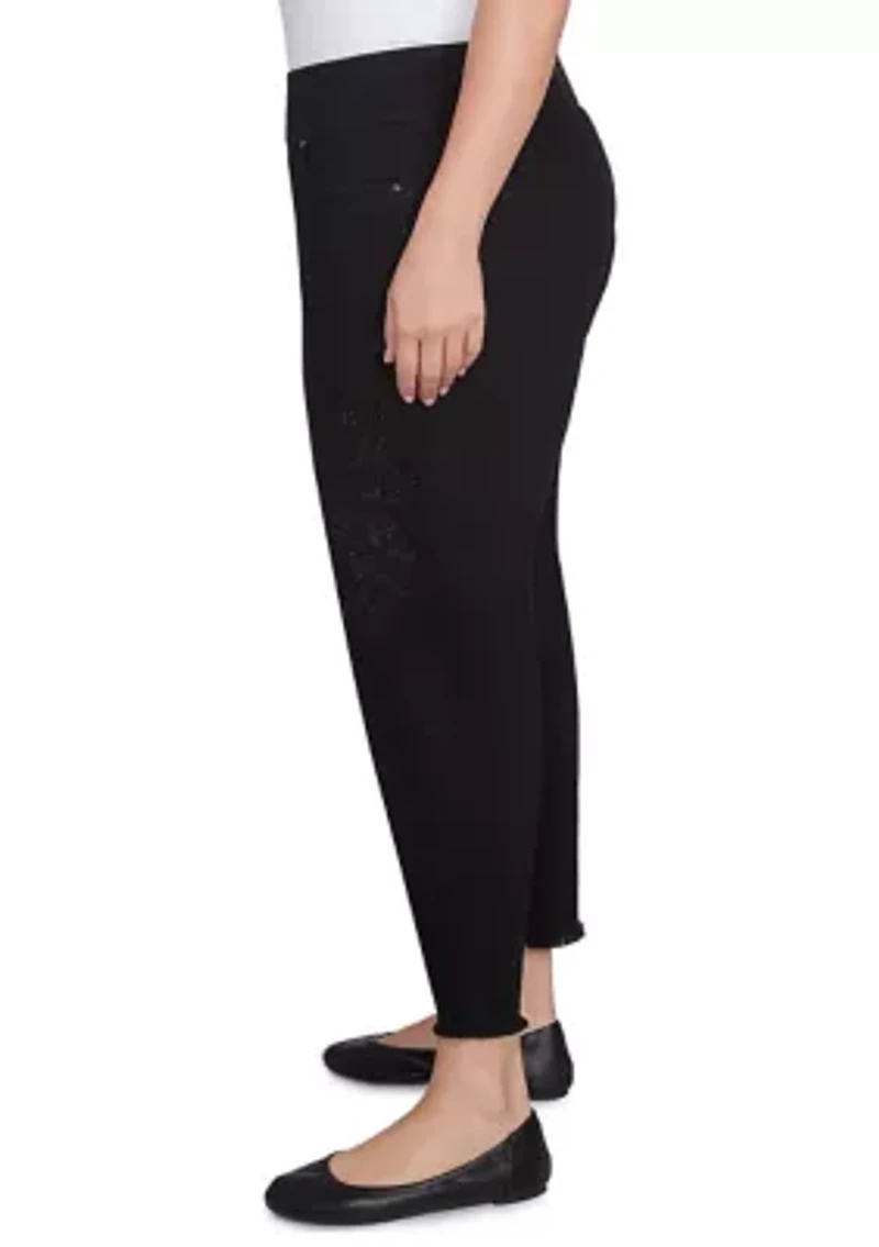 Plus Denim Ankle Pants