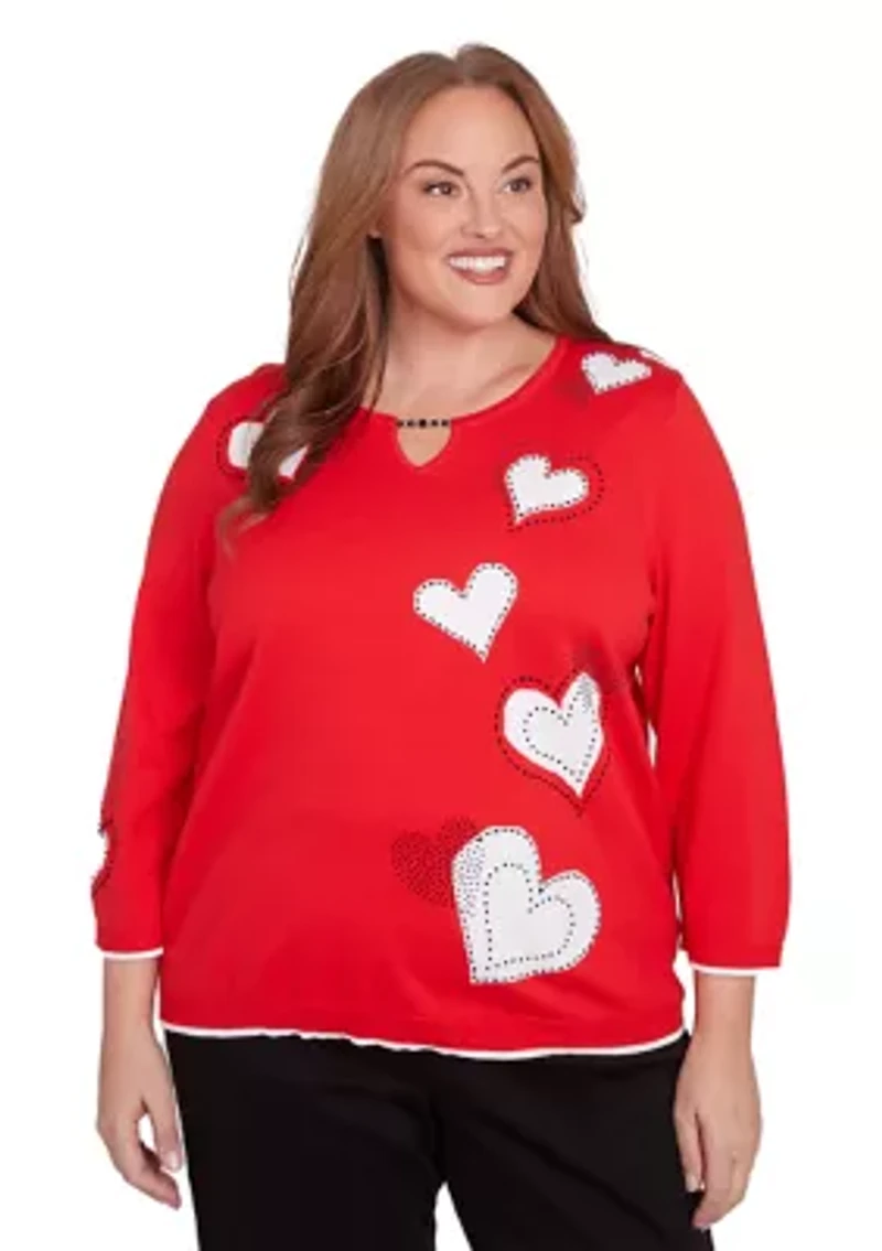 Plus Heart Sweater