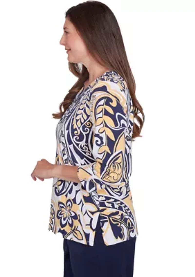 Women's Block Island Drama Paisley Top