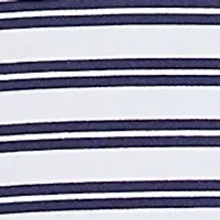 Plus Block Island Stripe with Embroidered Yoke Top