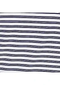 Plus Block Island Stripe with Embroidered Yoke Top