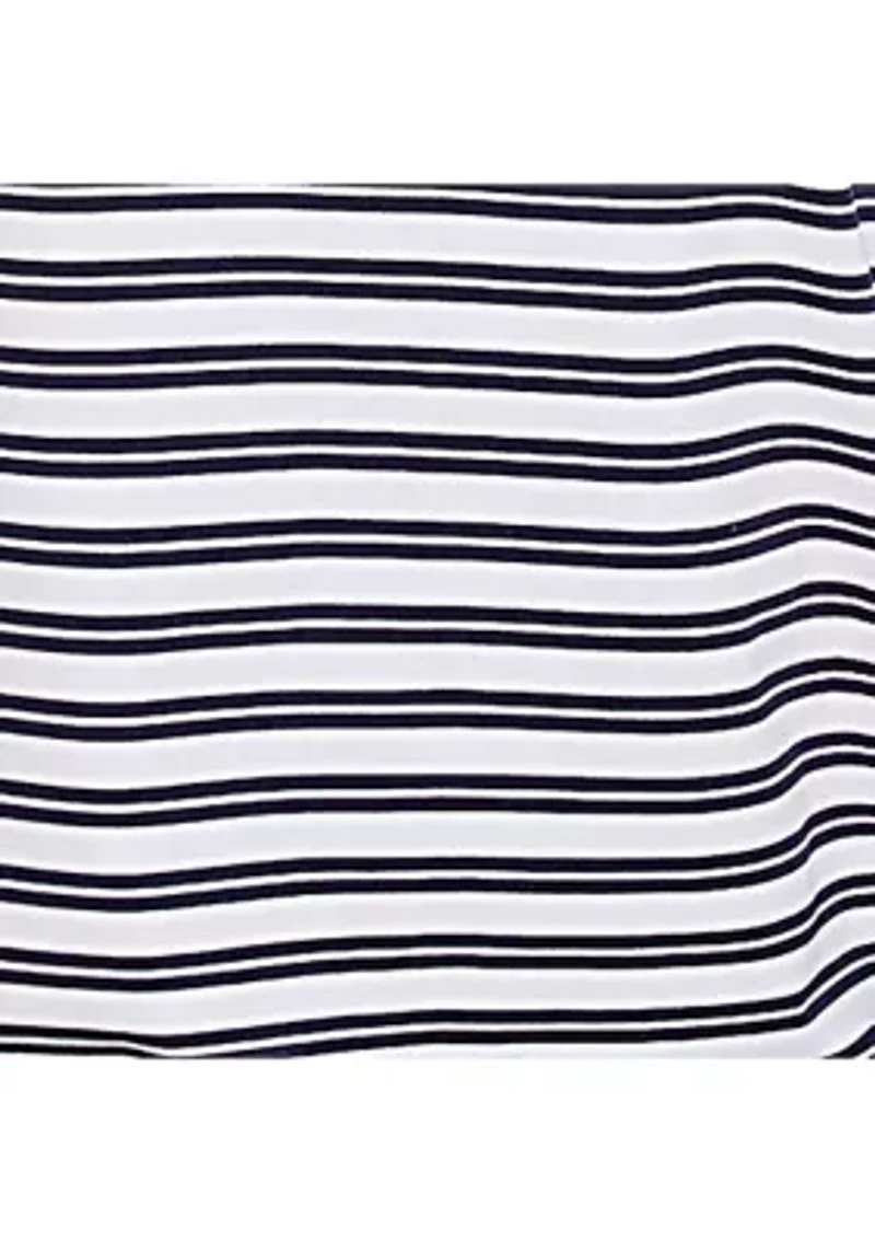 Petite Block Island Stripe with Embroidered Yoke Top