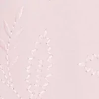 Petite 3/4 Sleeve Asymmetric Floral Embroidered Top