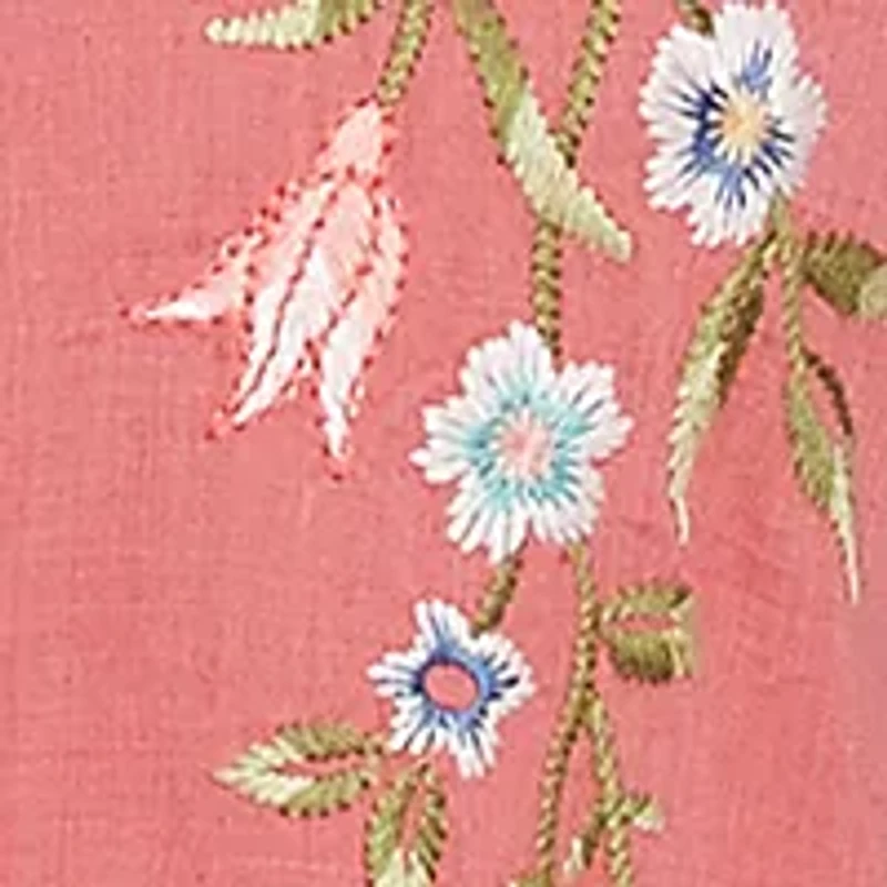 Women's Free Spirit Yoke Embroidery Flutter Cuff Top