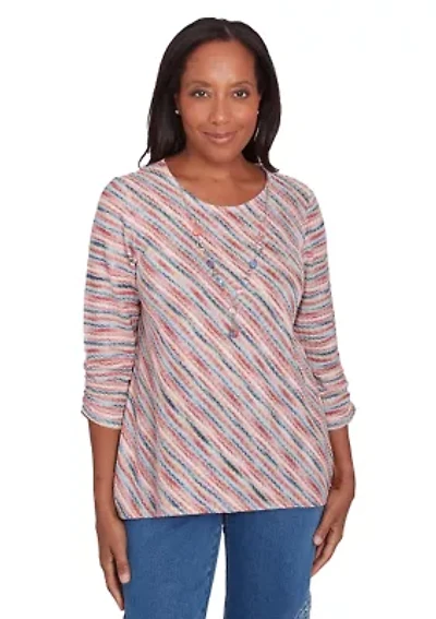 Women's Free Spirit Space Dye Diagonal Top