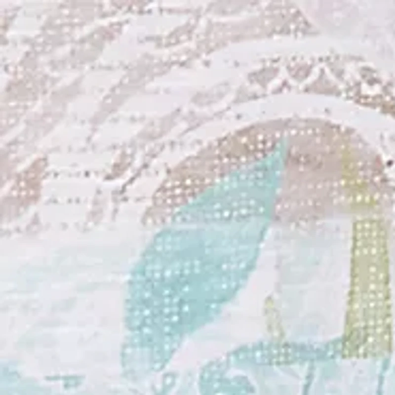 Plus Kensington Gardens Texture Leaves Patchwork Top